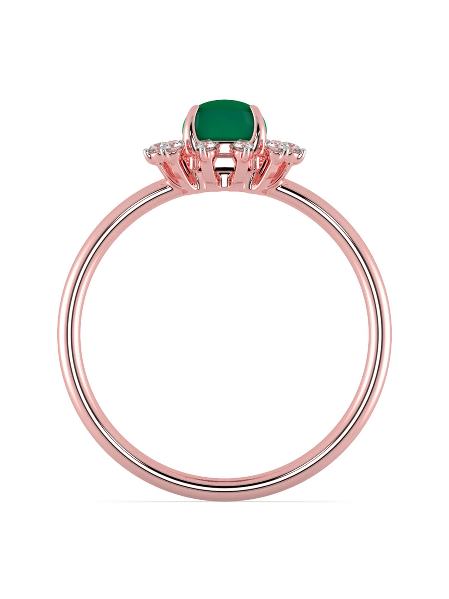 Malabar Gold and Diamonds 18k Rose Gold Diamond Ring