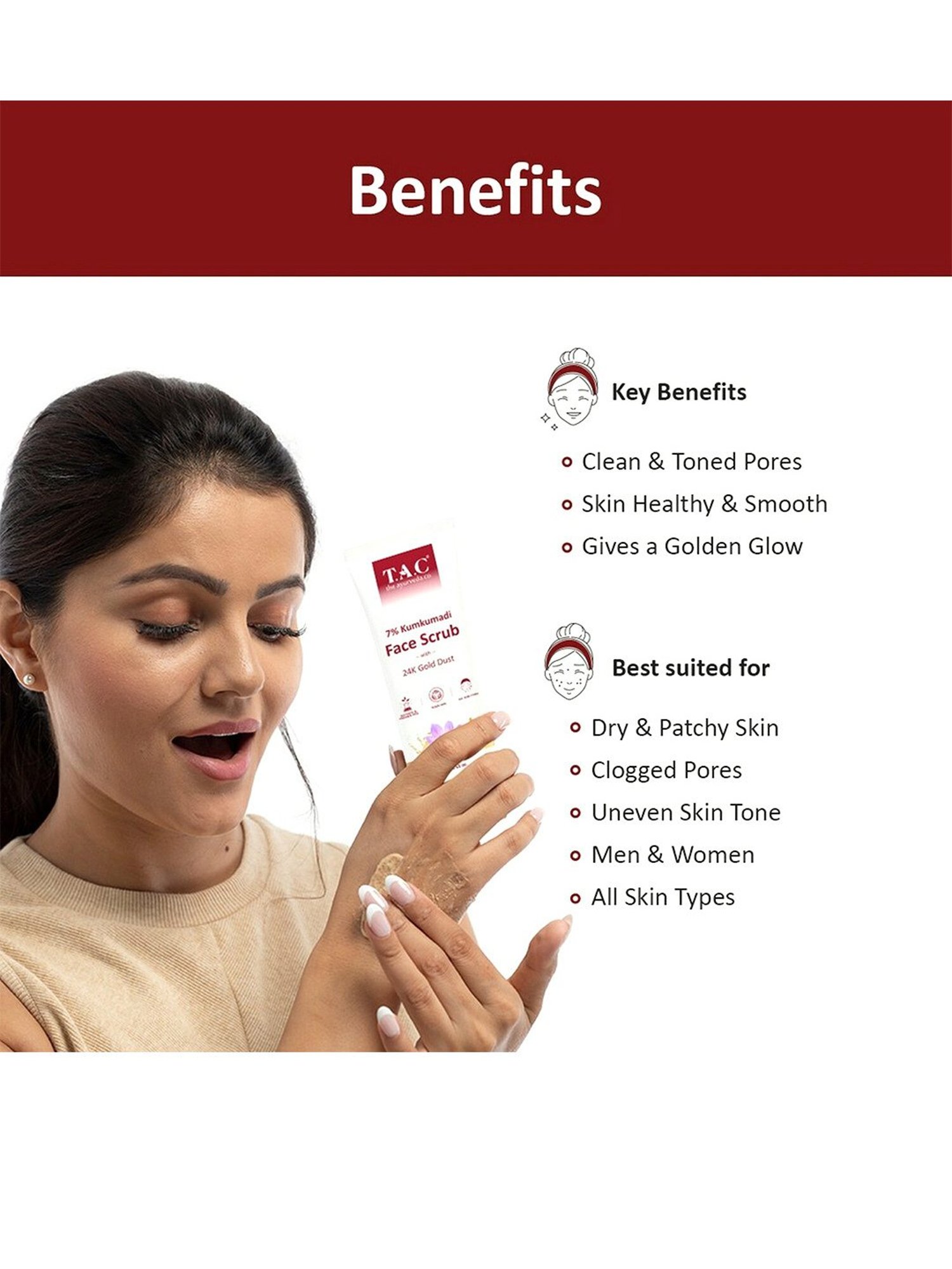 SADHEV The Art Of Ayurveda Ayurvedic Face Scrub - 15 gm