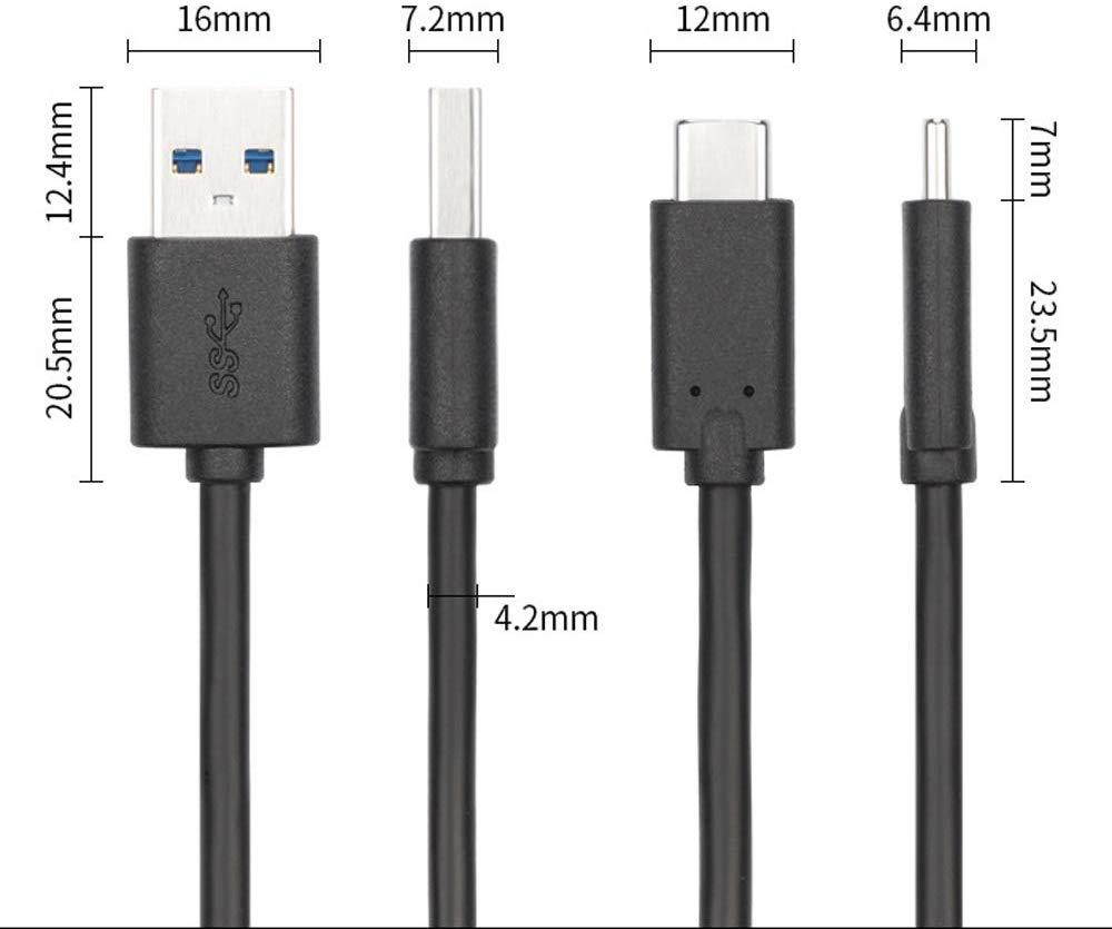 USB Type-C to USB Type-A Male USB 3.1 Gen2 Adapter Charger Cable for iPad Pro Galaxy S10 S9 Note 10+ 10 9 Tab S4 Nintendo Switch- 3.2 Feet (1 Meter) - Black
