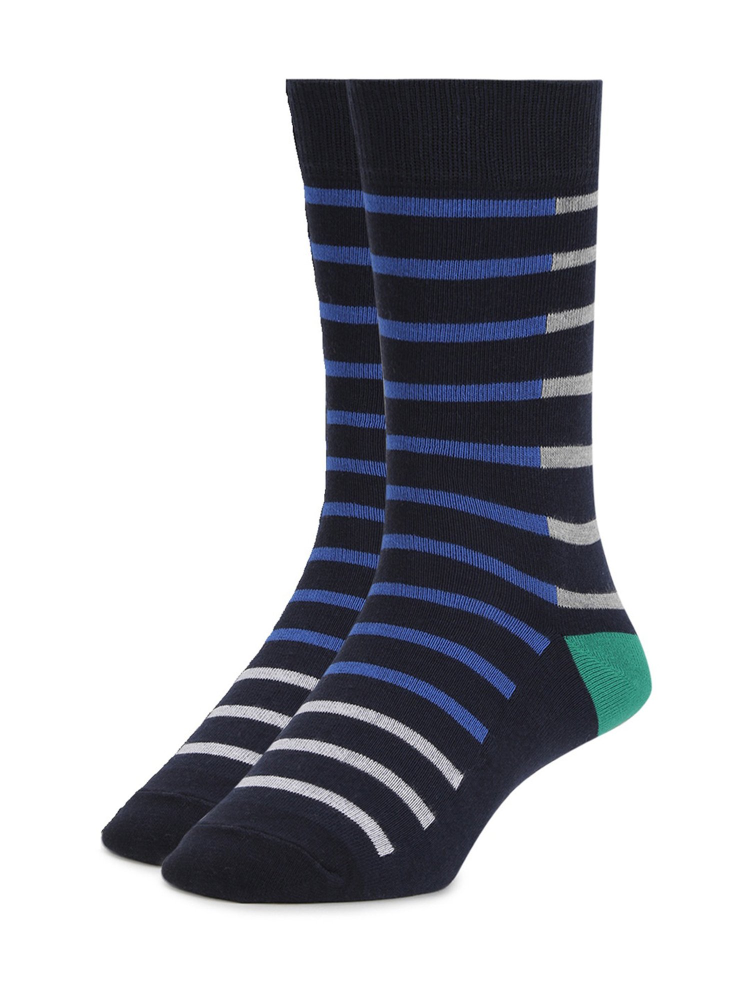 Sokker Multicolor Cotton Striped Socks - Set of 2