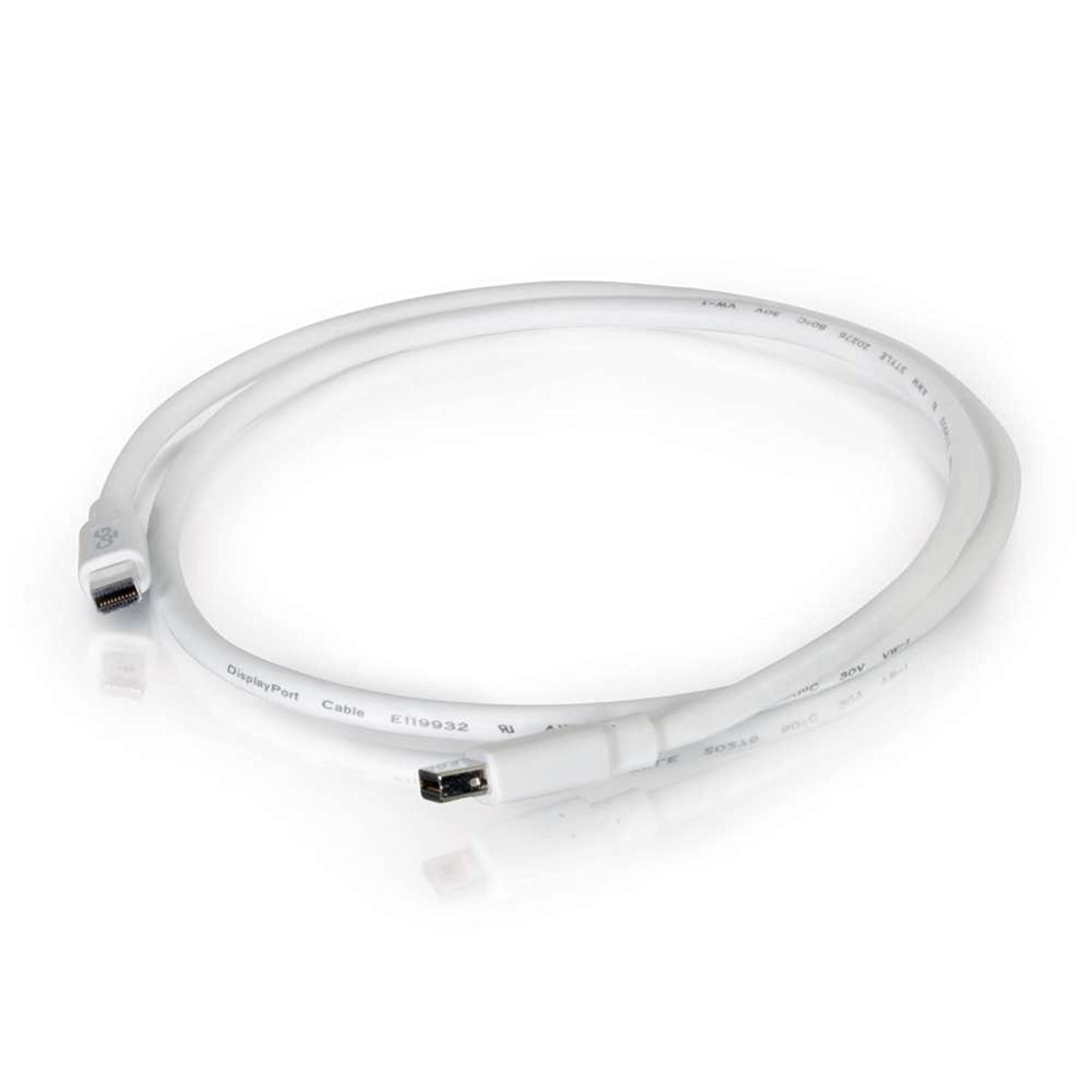 C2G 54412 Mini DisplayPort Cable M/M - Digital Audio Video, White (10 Feet, 3.04 Meters)