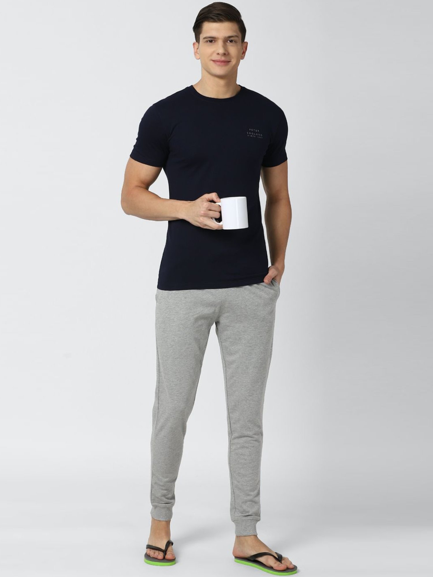 Peter England Navy Regular Fit Nightsuits