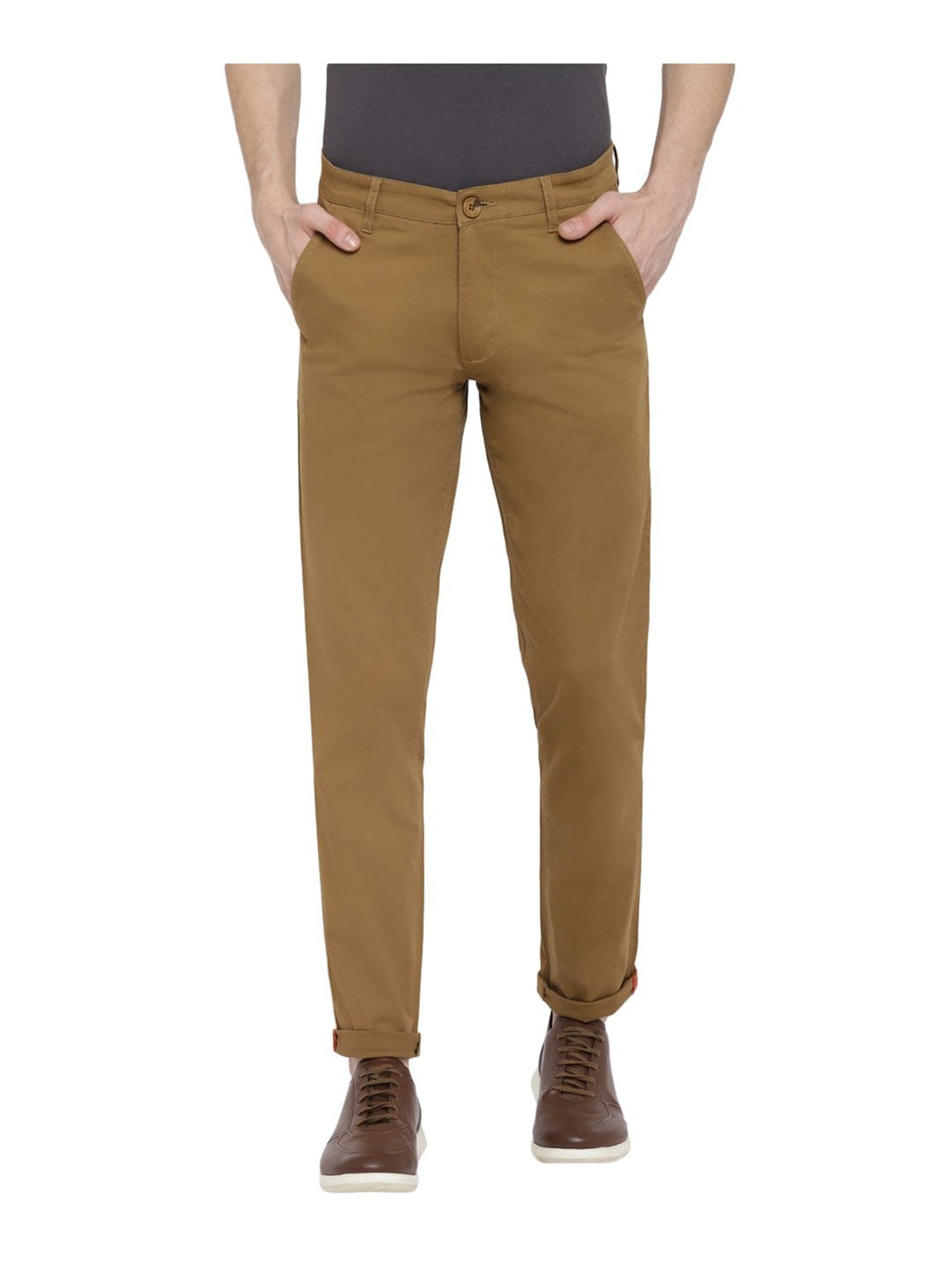 Red Chief Khaki Regular Fit Trousers