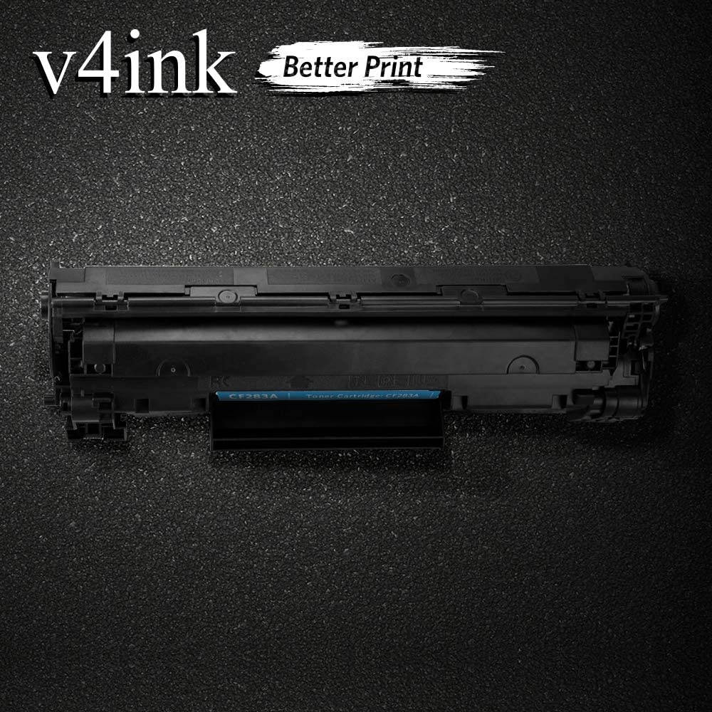 V4INK Compatible CF283A Toner Cartridge Replacement for HP 83A CF283A for use in HP Laserjet Pro MFP M127fw M127fn M125nw M201dw M201n M225dn M225dw M125a Series Printer (Black, 1 Pack)