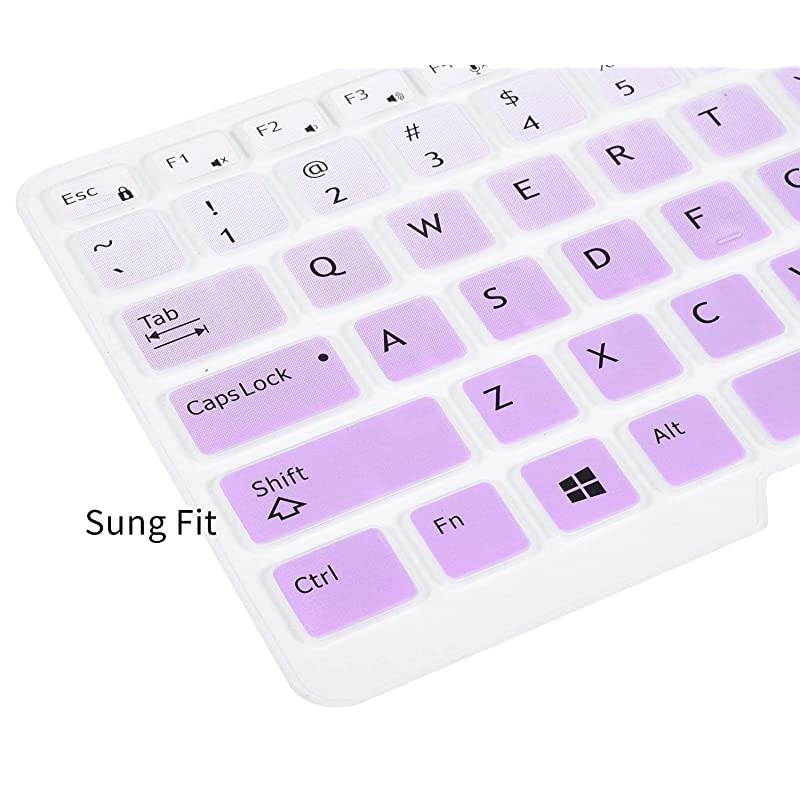 Keyboard Cover Compatible with Latitude 5480 5490 7490 14 Laptop Latitude 3340 E3340 E5490 5491 E5491 E5450 E5470 E7450 E7470 7480 E7480 Keyboard Skin with Pointing Ombre Purple