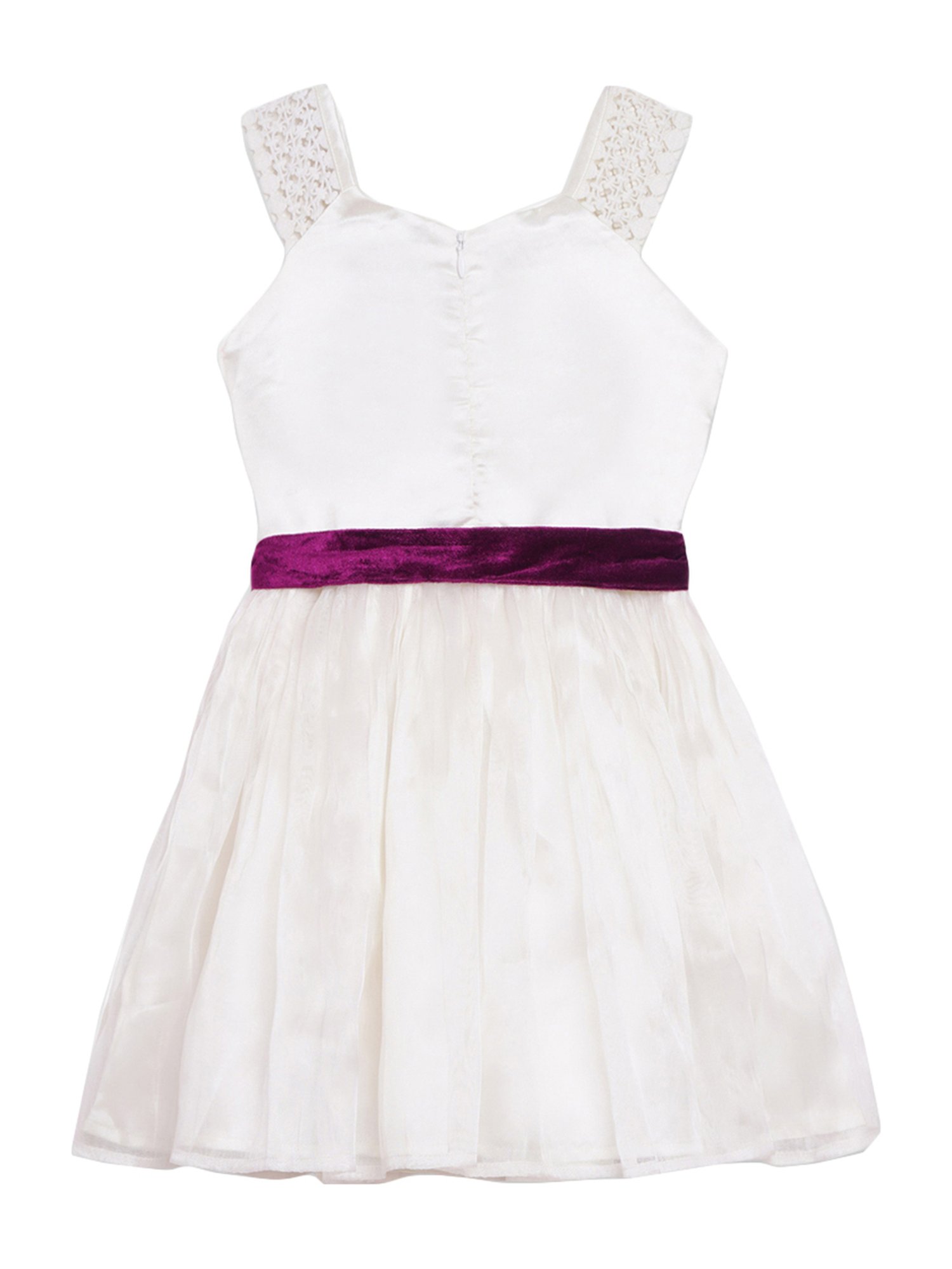 Butterfly Blush Kids Ivory White Cotton Applique Dress & Shrugs