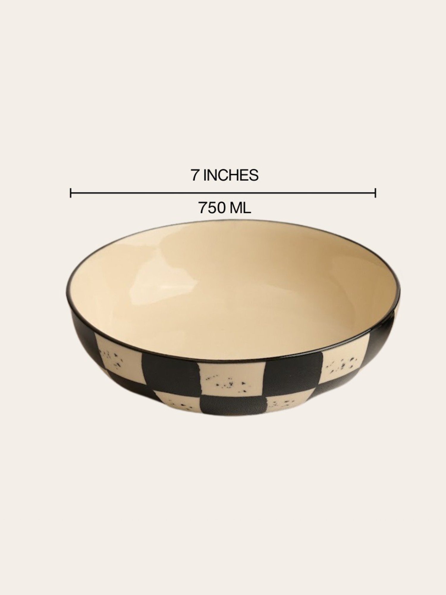 BlackCarrot Black & White Ceramic Dip Bowls Set of 2