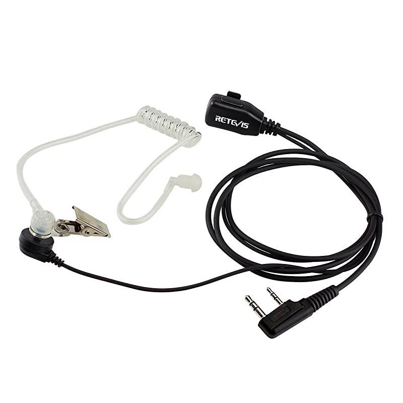 2 Pin PTT Mic Covert Acoustic Tube Earpiece Headset for Kenwood PUXING Baofeng UV5R UV5RA 888S  H777 RT7 RT211 Pack