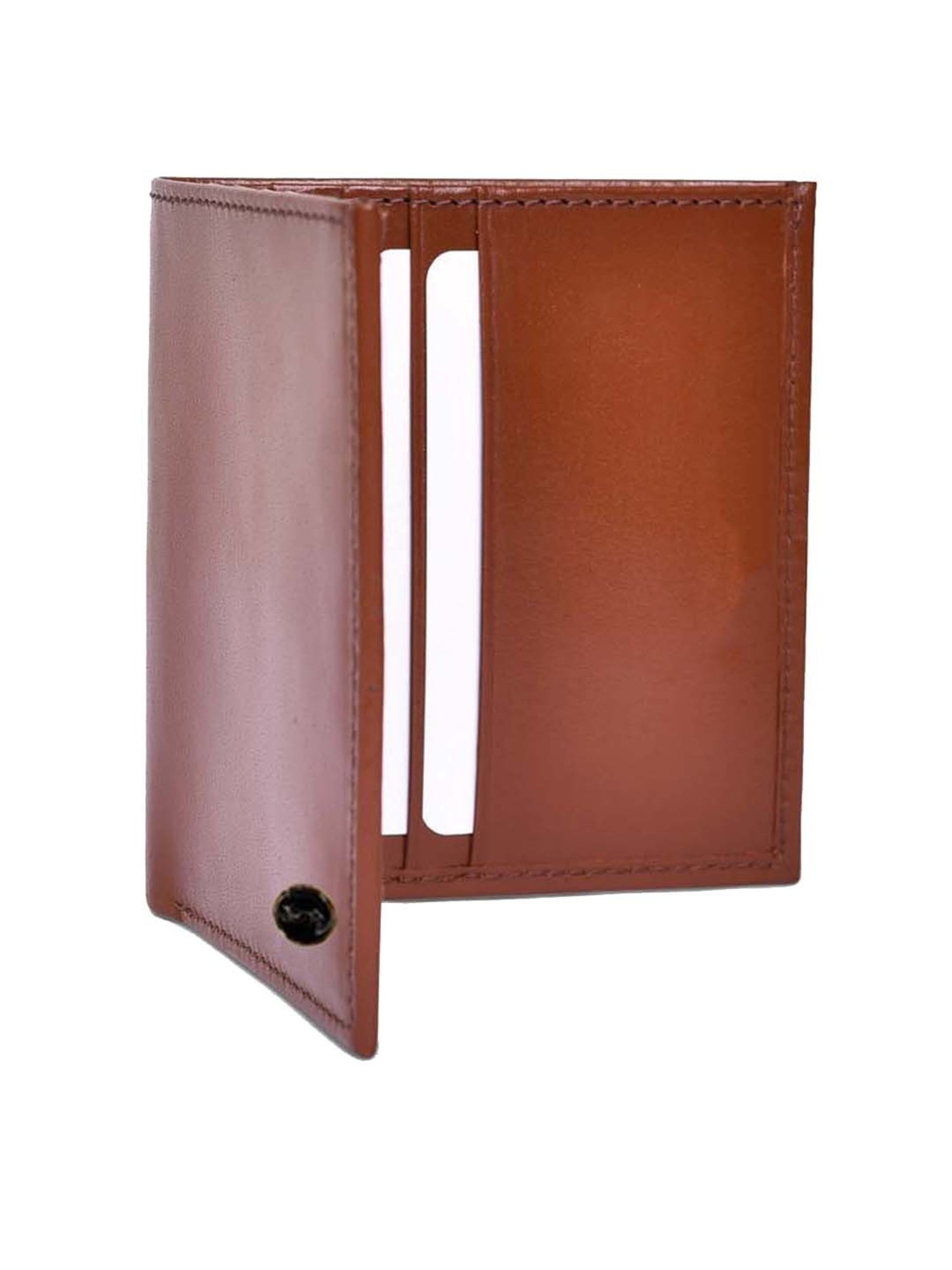 BELWABA Tan Casual Leather Bi-Fold Wallet for Men
