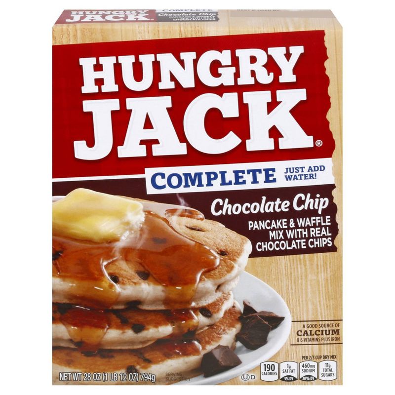 Hungry Jack Complete Chocolate Chip Pancake & Waffle Mix - 28oz