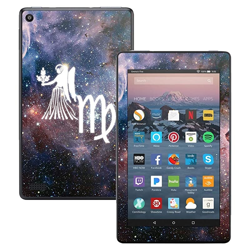 Skin Compatible with  Kindle Fire 7 2017 Virgo | Protective Durable and Unique Vinyl Decal wrap Cover | Easy to Apply Remove and Change Styles | Made in The USA