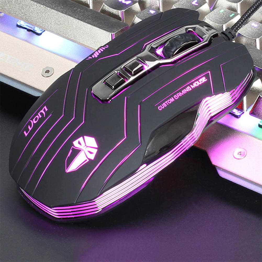 UrChoiceLtd&reg; Gaming Mouse, G5 Wired 4 Colors LED Light Breath 3200DPI 9 Buttons Optical Usb Ergonomic Pro Gamer Mouse For PC Laptop Computer
