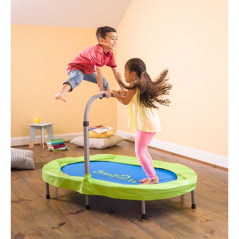 HearthSong Jump2It Indoor Trampoline with Adjustable and Folding Handle