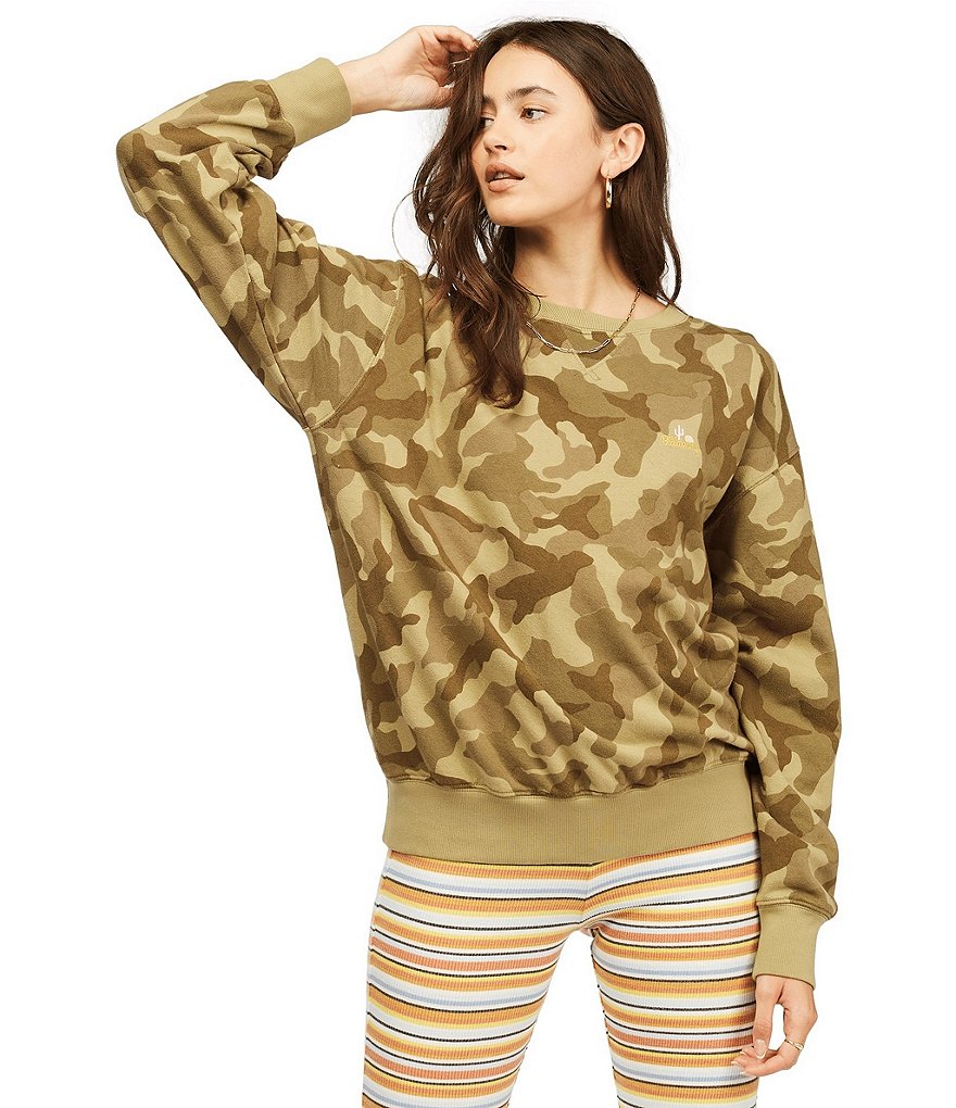 Billabong After Surf Camo Print Sweatshirt