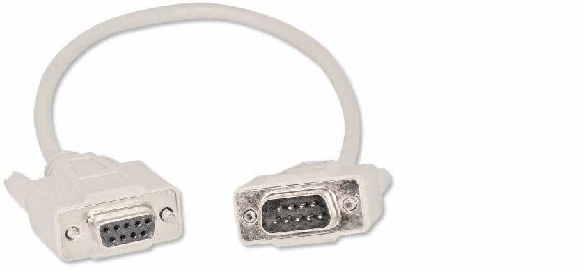 YCS basics 1 Foot DB9 9 Pin Serial / RS232 Male/Female Extension Cable