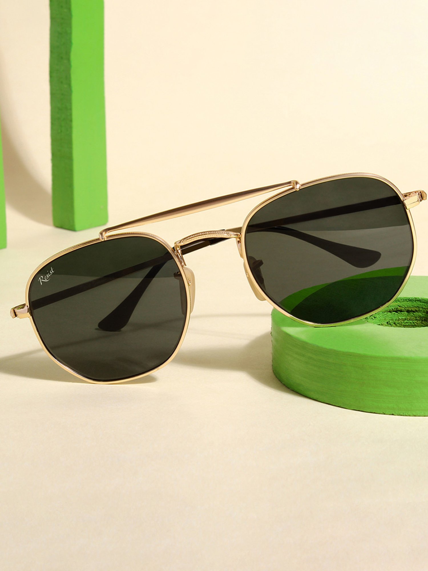 Resist Eyewear Black UV Protection Unisex Sunglasses