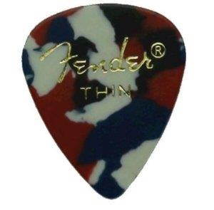 Fender Classic Celluloid 12 Pack Picks - Confetti - Thin