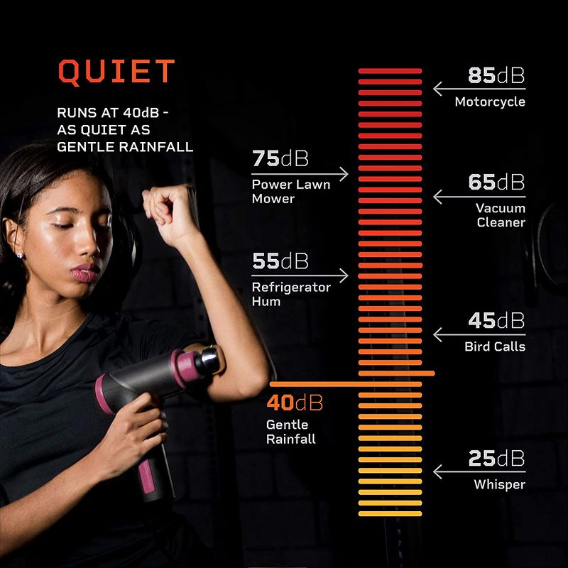 Lifepro LPSNCMRED Sonic Mini Compact Quiet Personal Handheld Deep Tissue Muscle Percussion Massage Relief Therapy Massager Ball Gun Machine, Red