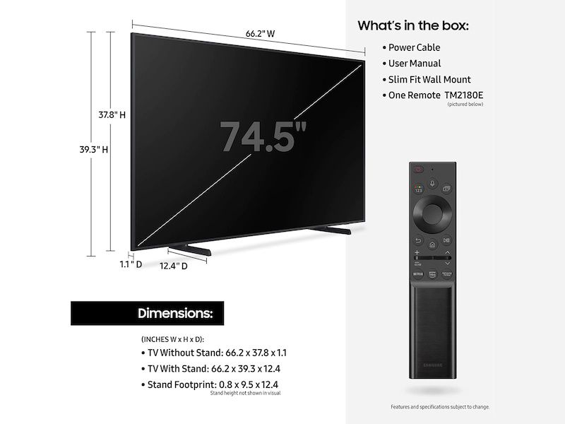 Samsung UN50TU8000 50" Crystal 8 Series 4K Ultra High Definition Smart TV with a Samsung HW-Q67CT 7.1CH Soundbar with Acoustic Beam and Wireless Rear Kit (2020)