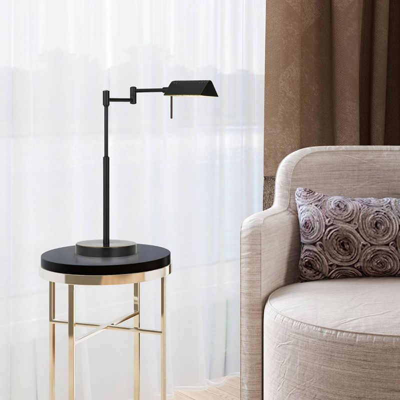 19.5" AdjusDesk Metal Clemson Pharmacy Swing Arm Desk Lamp (Includes LED Light Bulb) Dark Bronze - Cal Lighting