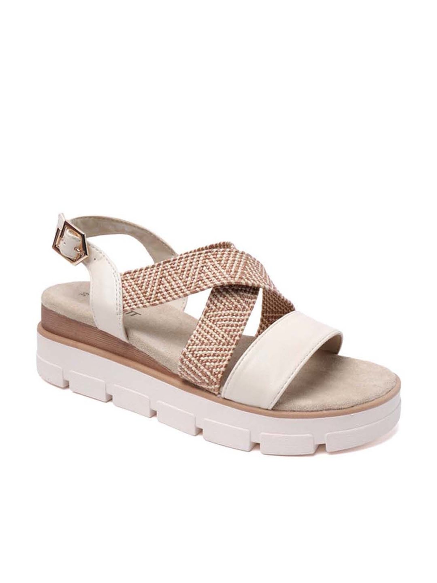 BAGATT Women's Mariella Beige Back Strap Wedges