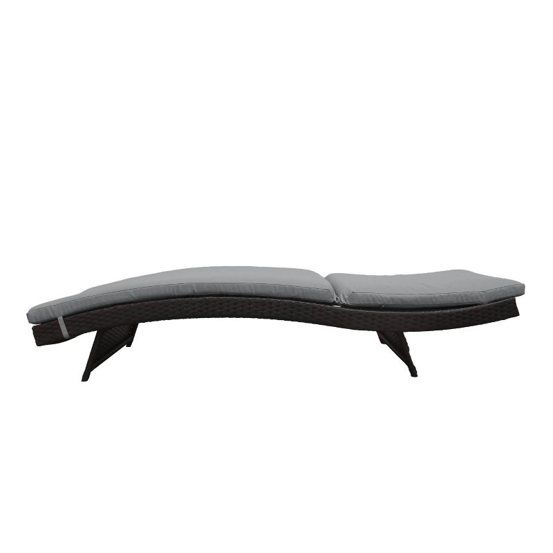 Bali 2pk Patio Chaise Lounges with Cushions - Gray - TK Classics