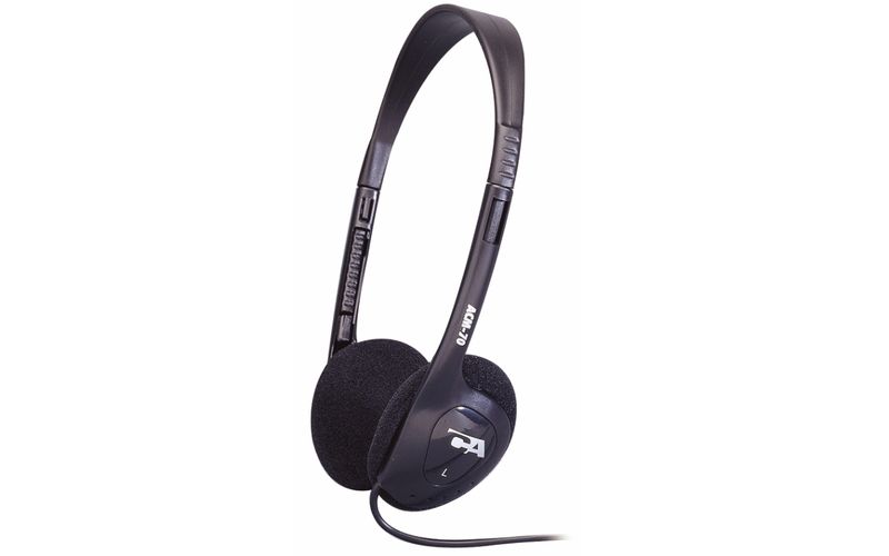 Cyber Acoustics ACM-70b Lightweight PC/Audio Stereo Headphone - Stereo - Mini-phone - Wired - 20 Hz 20 kHz - Over-the-head - Binaural - Supra-aural