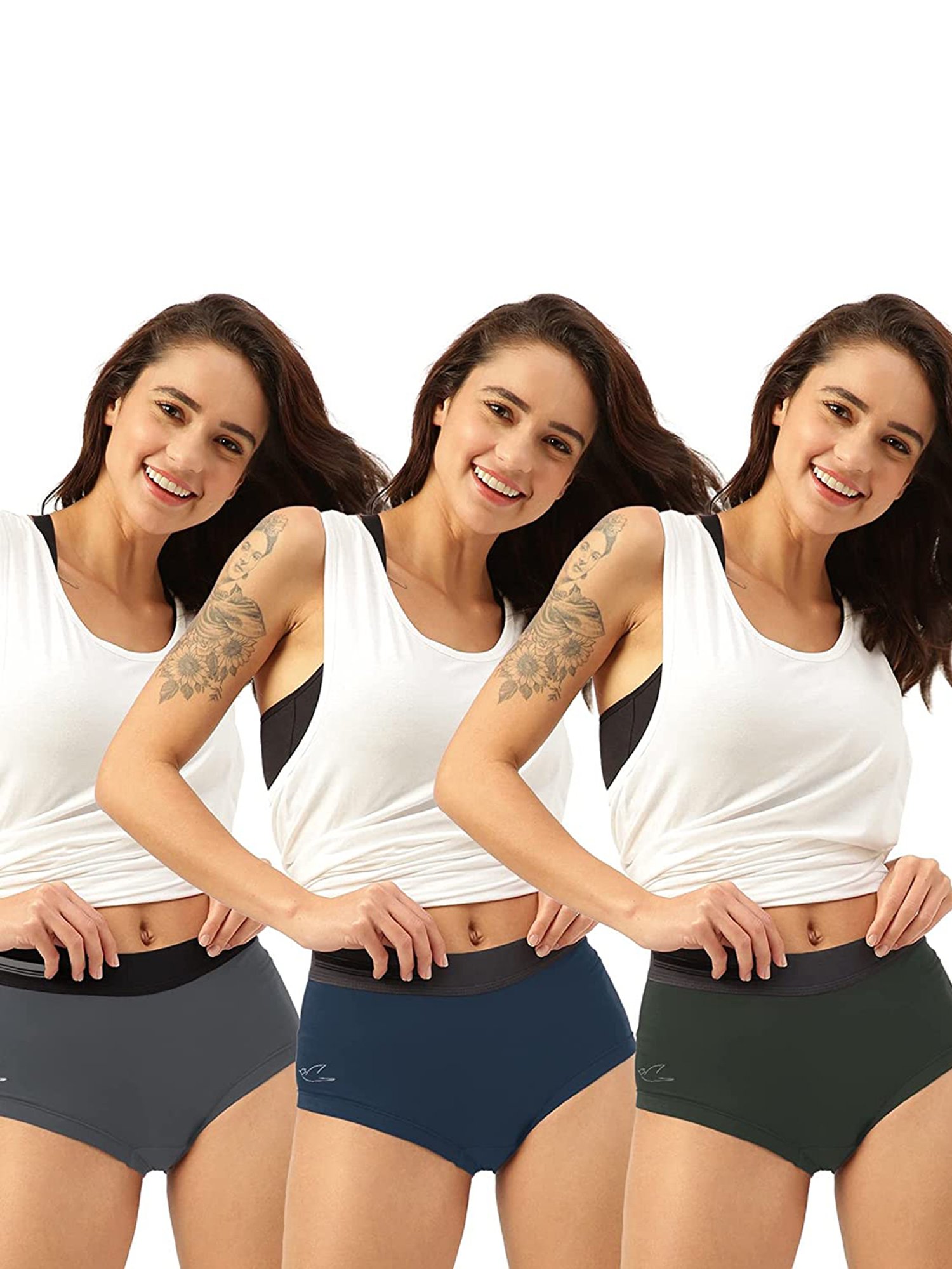 Freecultr Multicolor Hipster Panty - Pack of 3