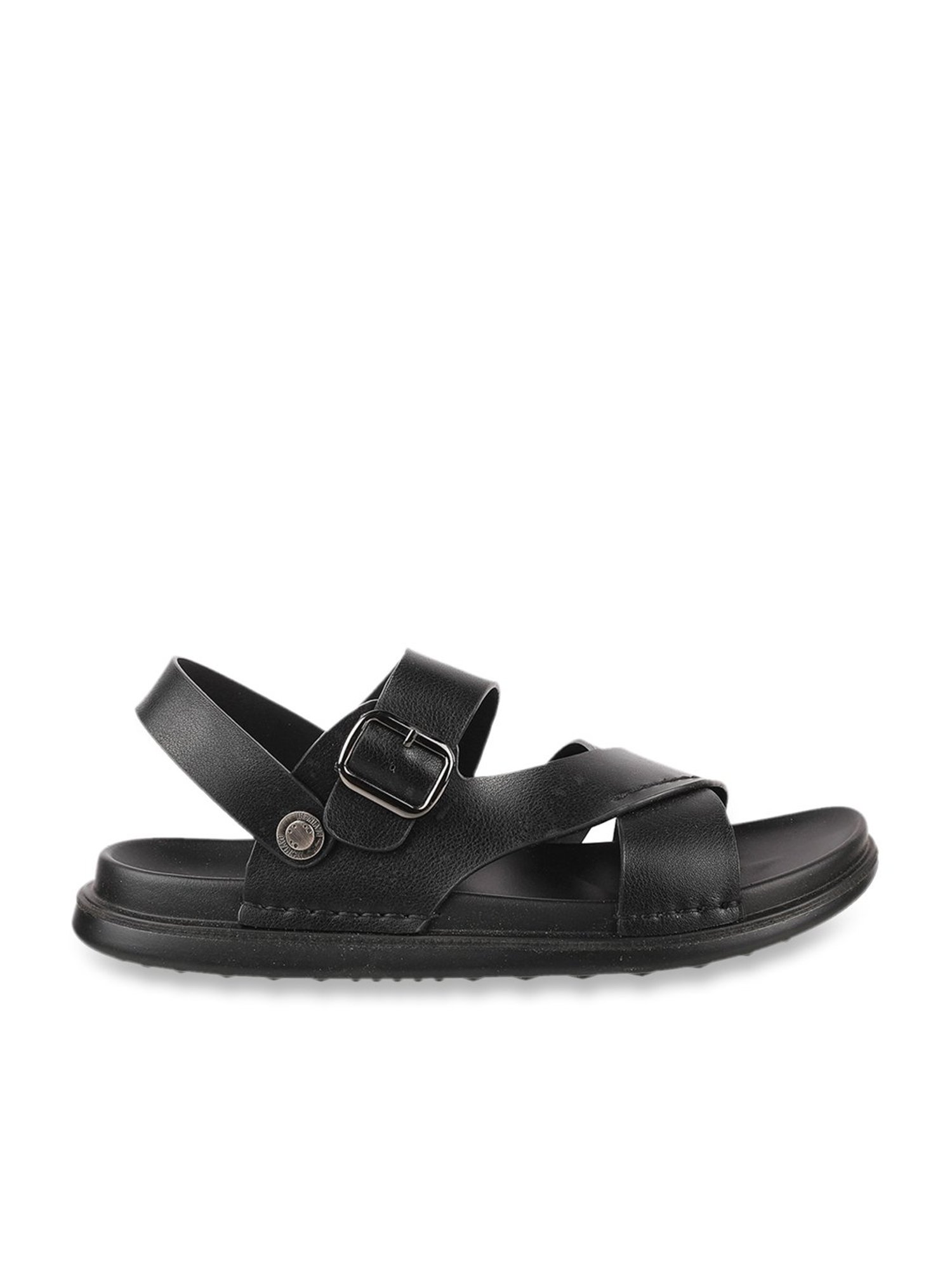 Da Vinchi by Metro Men's Black Sling Back Sandals