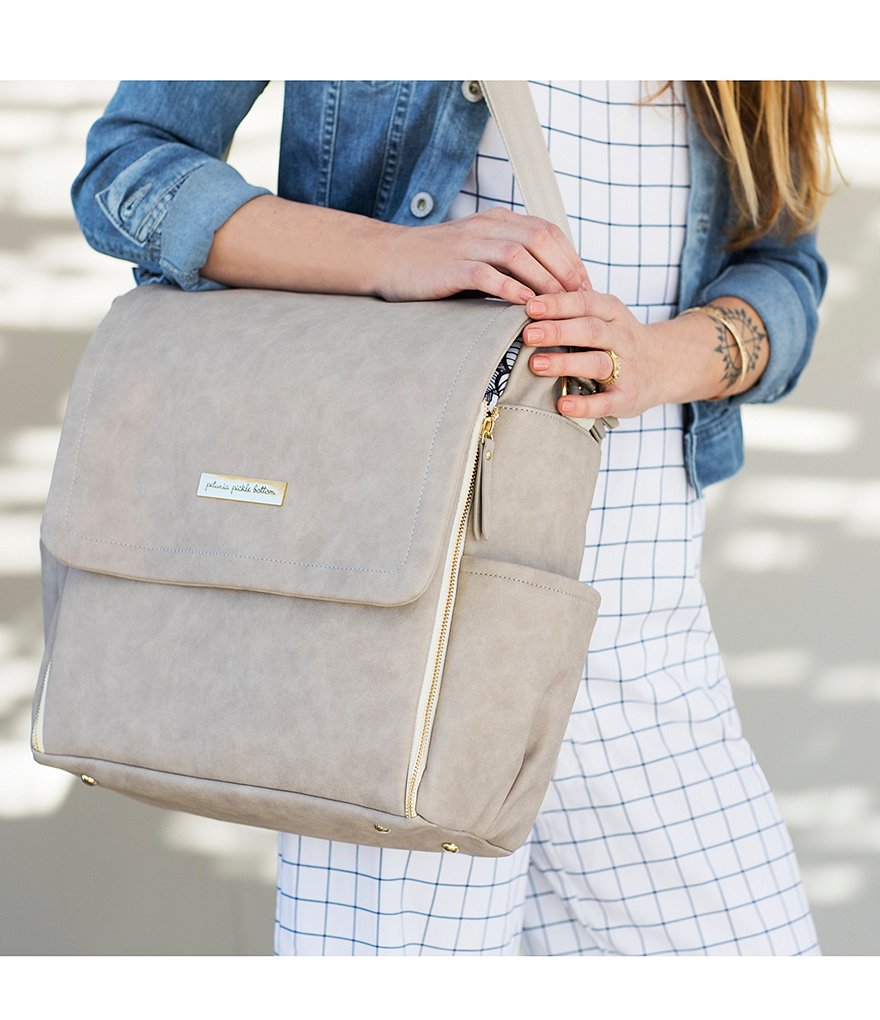 Petunia Pickle Bottom Matte Leatherette Boxy Backpack Diaper Bag