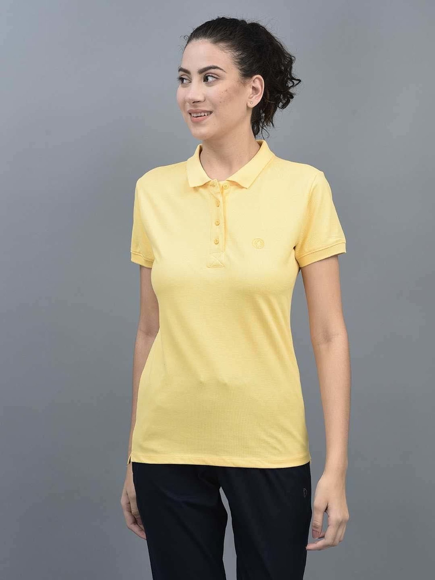 Dollar Yellow Cotton Sports T-Shirt