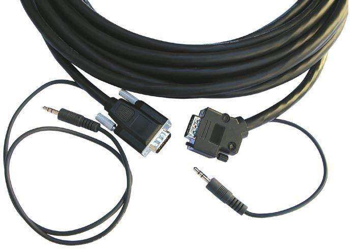 Kramer CP-GMA-GMA-XL-50 15-pin HD & 3.5mm Audio Cable w/1-Yr Warranty