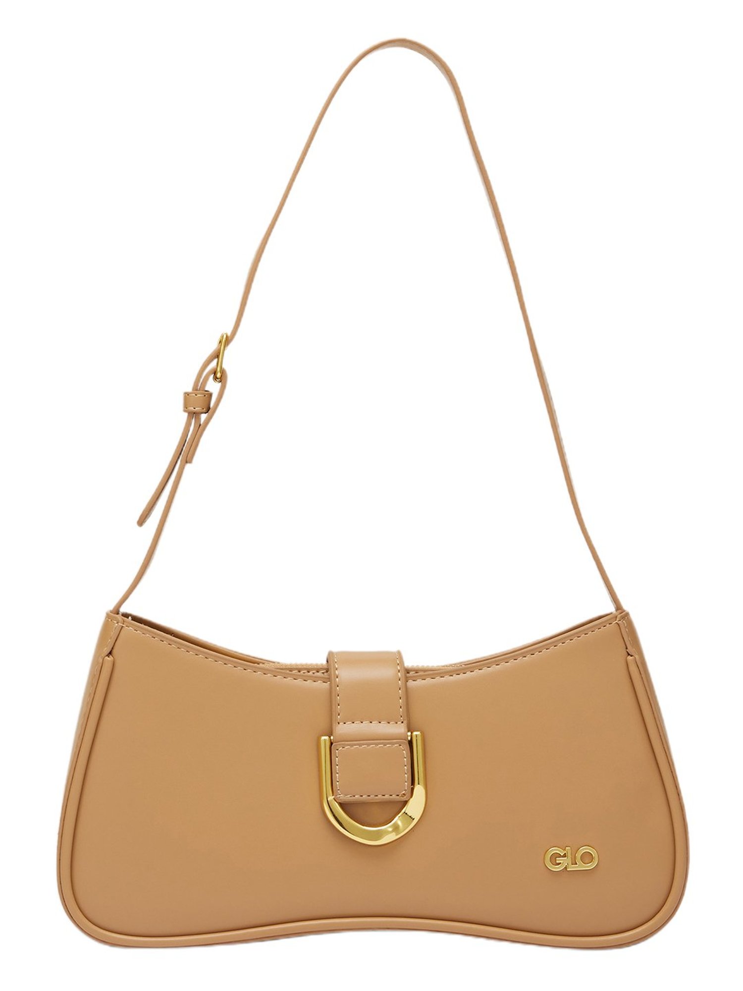 Globus Women Khaki Solid Vegan Leather Handheld Bag