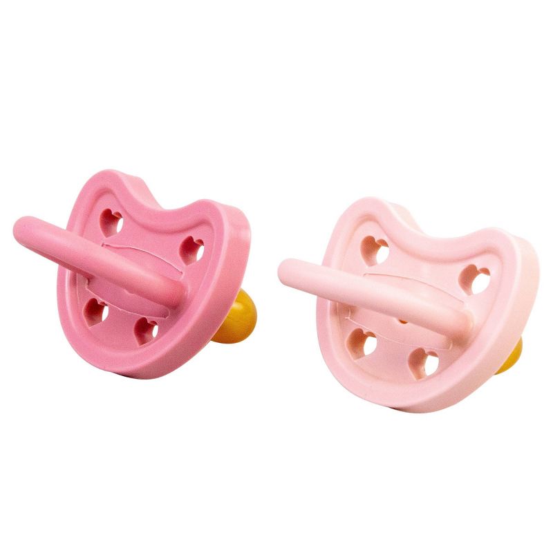 Bebe au Lait Natural 2pk Rubber Pacifier - Pink - 3-36 Months