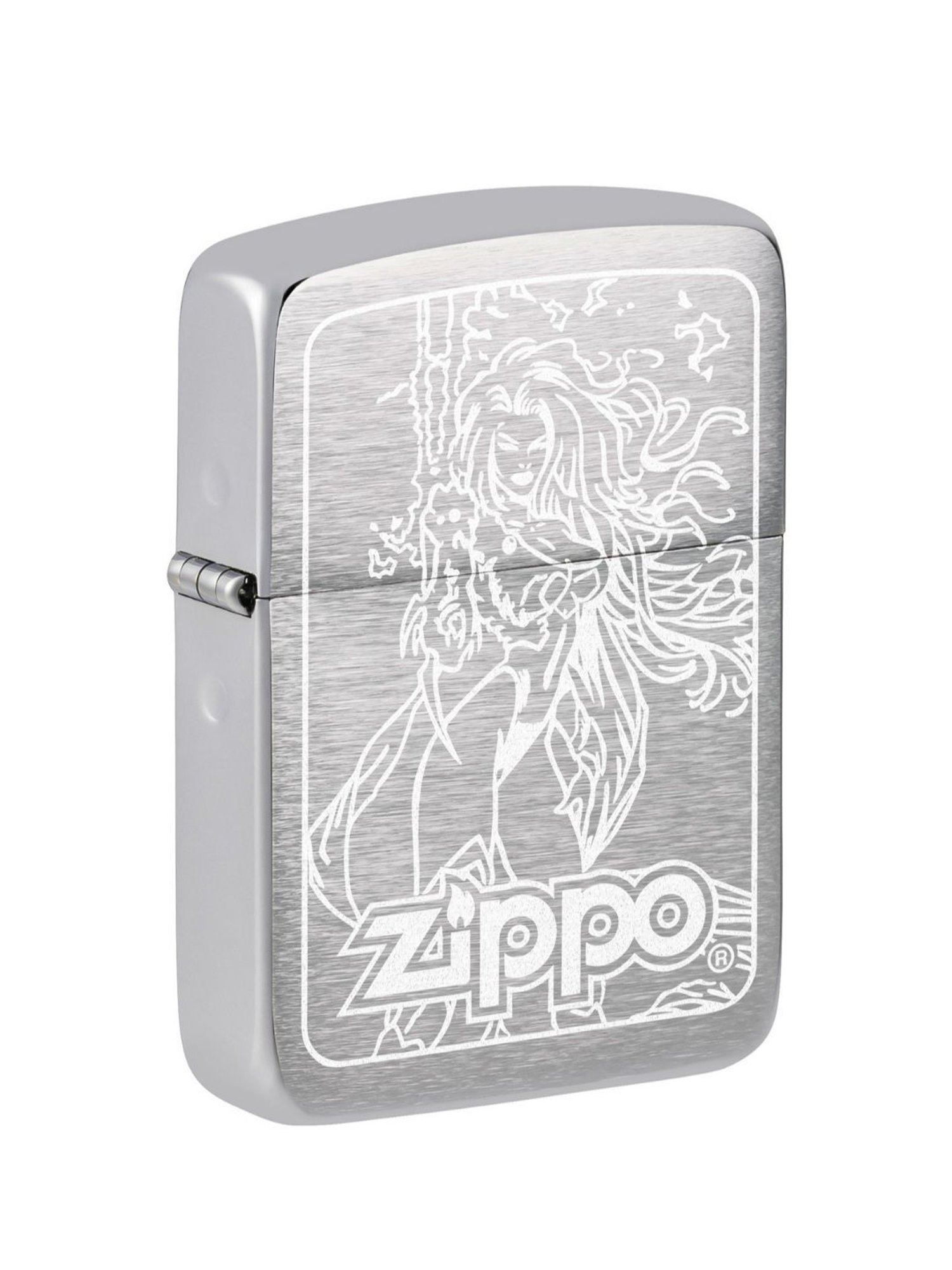 Zippo Silver Women 1941 Replica Brushed Design Brass Windproof Pocket Lighter