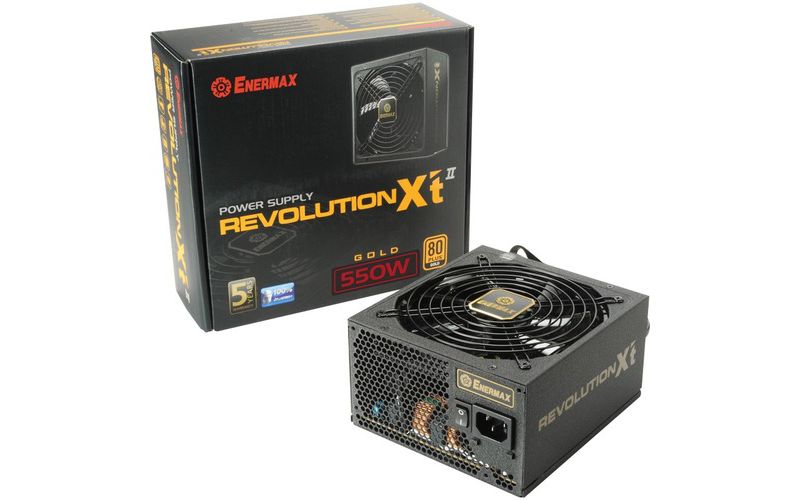 Enermax Revolution-X't II ERX550AWT ATX12V & EPS12V Power Supply - Internal - 120 V AC, 230 V AC Input