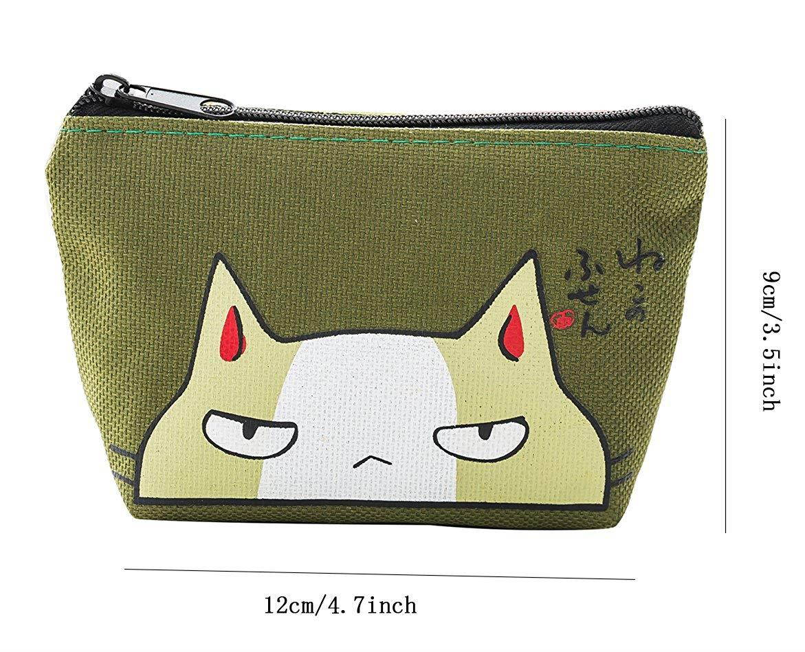 iSuperb Pack of 4 Canvas Coin Purse Change Cash Bag Zipper Small Purse Wallets