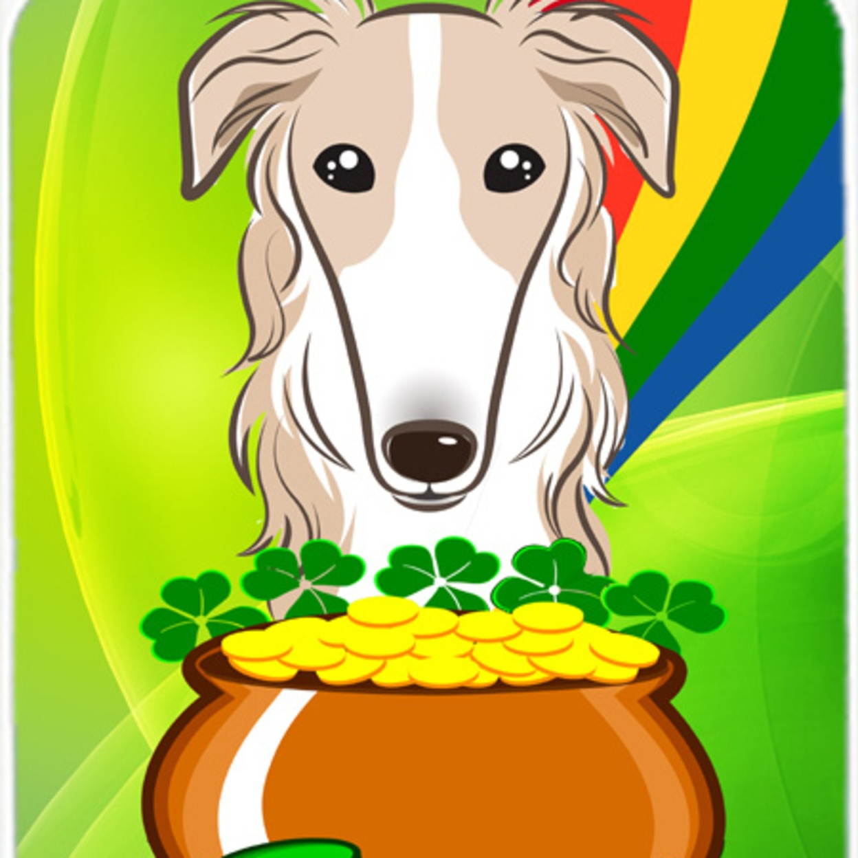 Borzoi St. Patrick's Day Mouse Pad, Hot Pad or Trivet BB1972MP