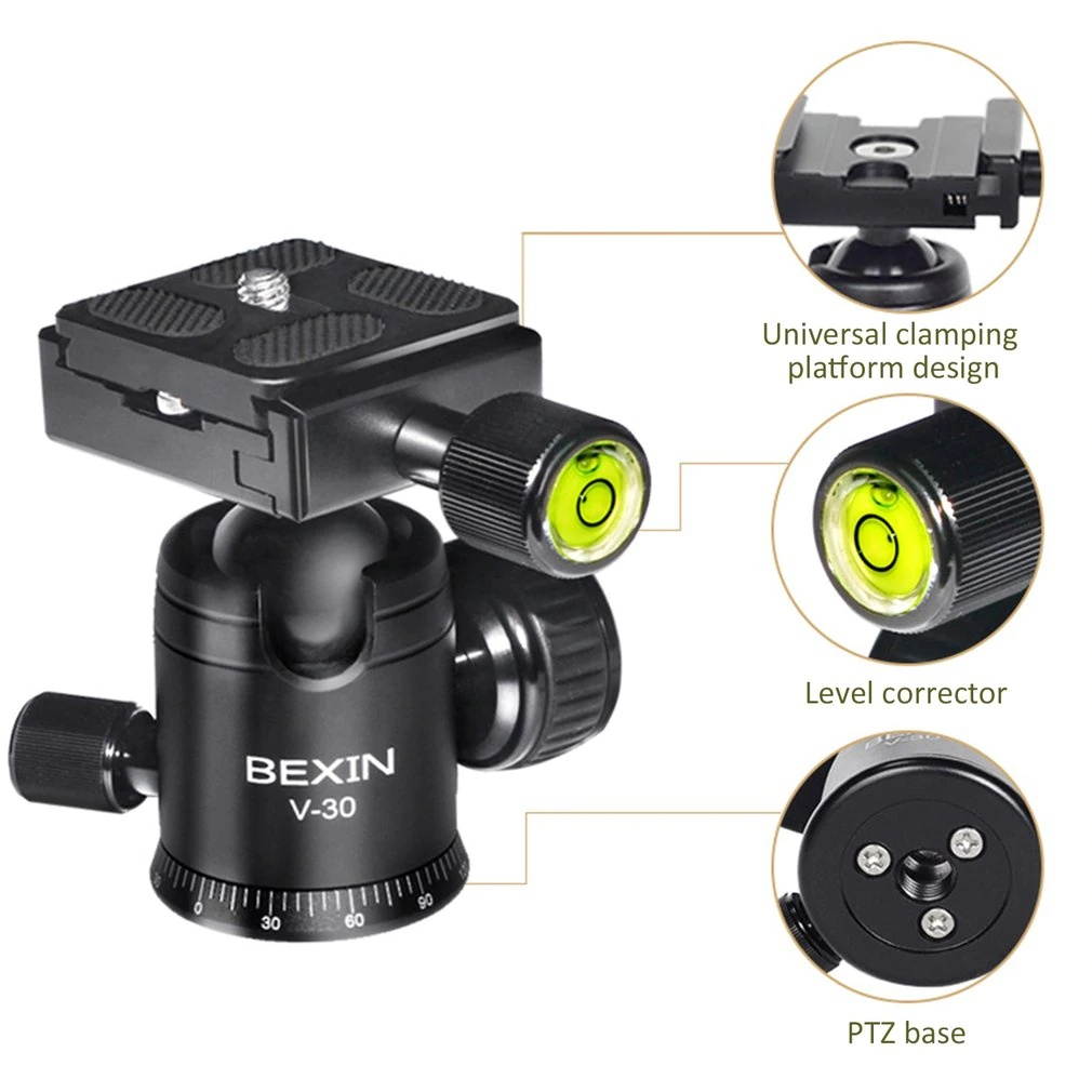 Camera Accessories Portable photo Camera Video Tripod heads mount ballhead 360 degree rotating Panoramic ball head