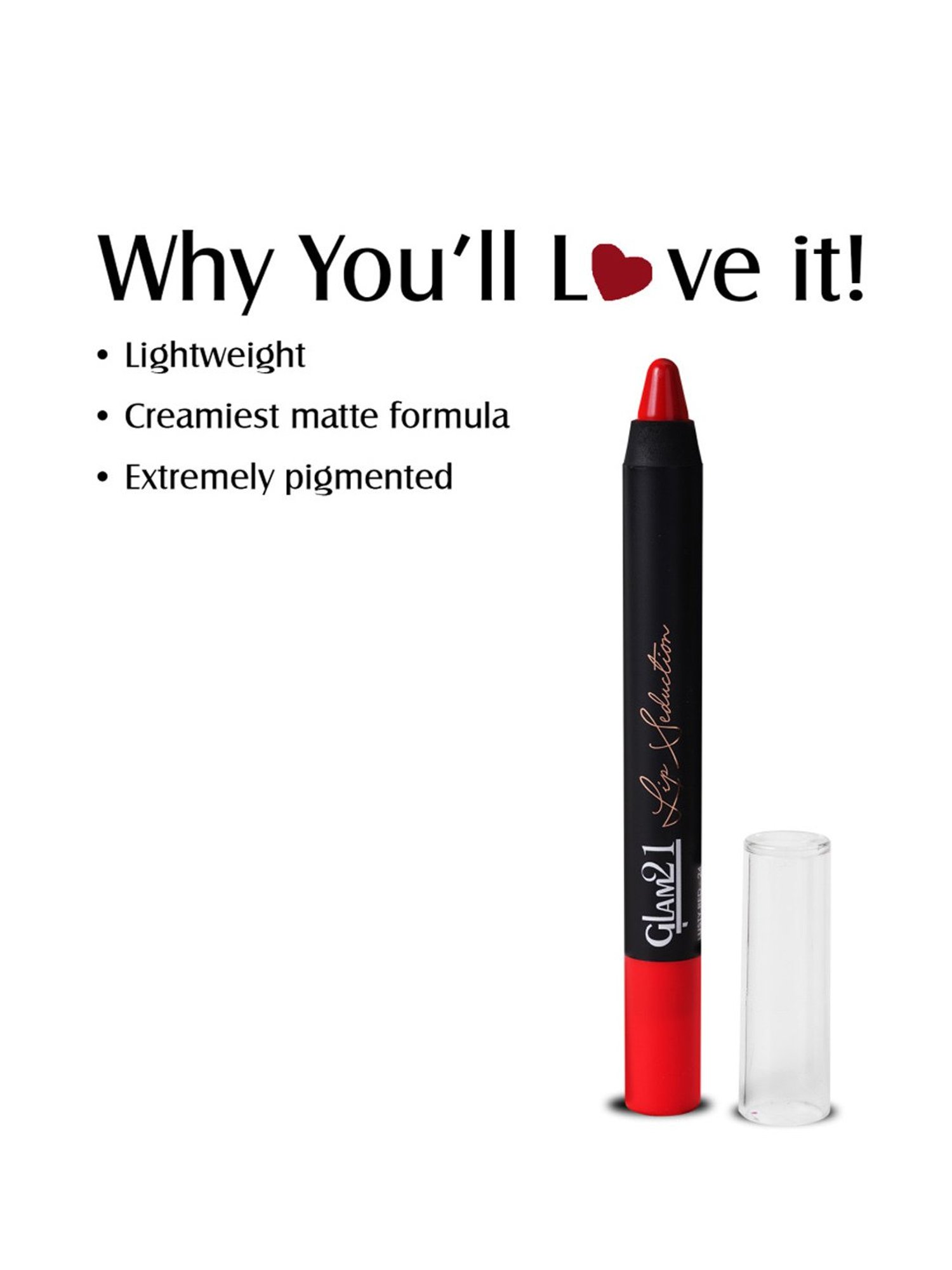 Glam21 Lip Seduction Crayon Lipstick 12 Purple Mousse - 2.8 gm