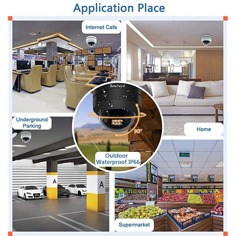 2MP PTZ IP Dome Camera HD 1080P Security Surveillance Camera with 4X Optical Zoom Night Vision