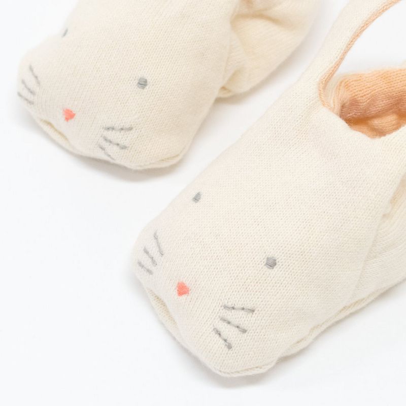 Meri Meri - Peach Bunny Baby Booties - Boots - 1ct