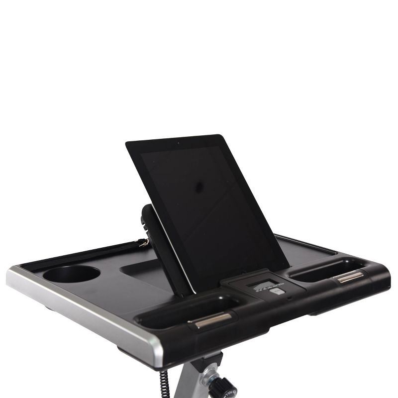 Stamina 2-in-1 Recumbent Cycling Workstation/Standing Desk - Chalk White