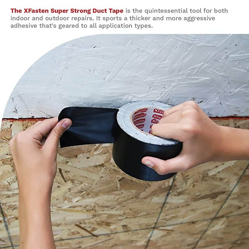 Super Strength Duct Tape Black 3quot x 30 Yards Indoor and Outdoor Duct Tape for School and Industrial Use Waterproof and Weatherproof