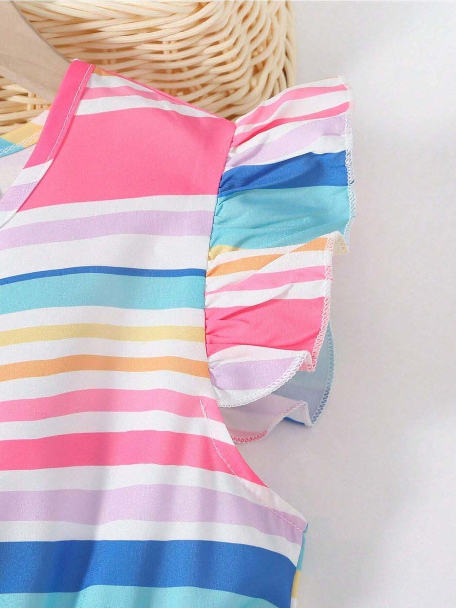 Bolly Lounge Girls Multicolor Striped Dress