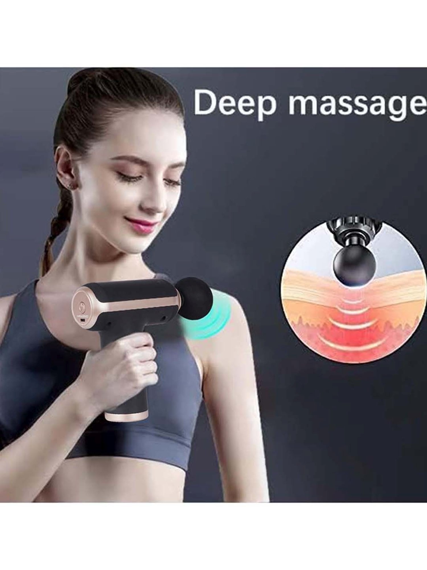 MAXPRO MP-MG01 Handheld Precision Muscle Massage Gun for Full body pain relief, Rechargeable
