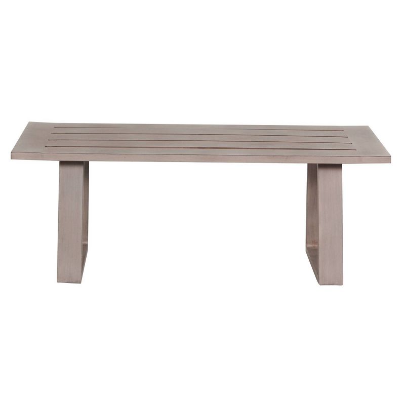 Aruba Patio Aluminum Frame Coffee Table - Gray - Teva Patio Furniture