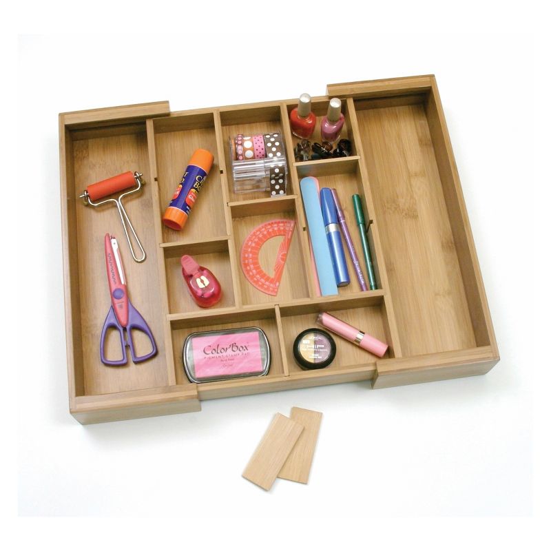 Lipper International Bamboo Expandable Organizer with Removable Dividers