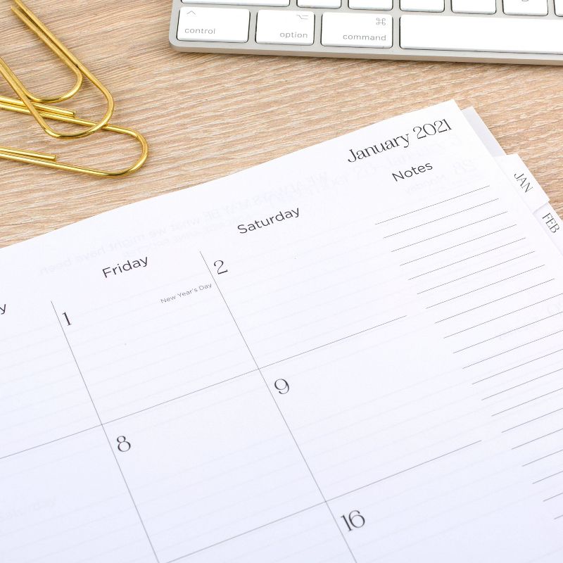 2021 Planner 8.875" x 11" Zen Clear Poly Garden Purple - Cambridge