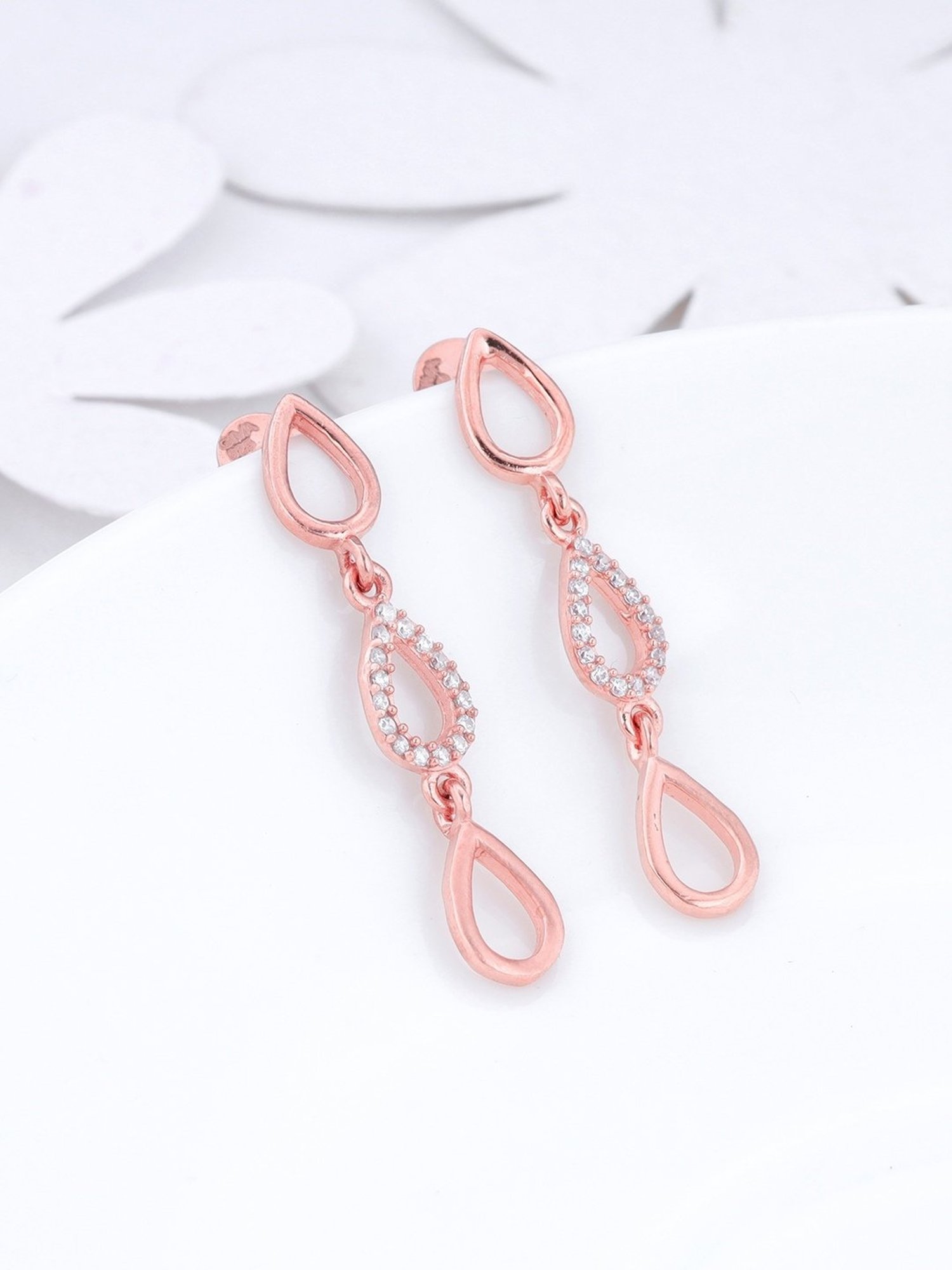 GIVA 92.5 Sterling Silver Marquis Drop Earrings for Women